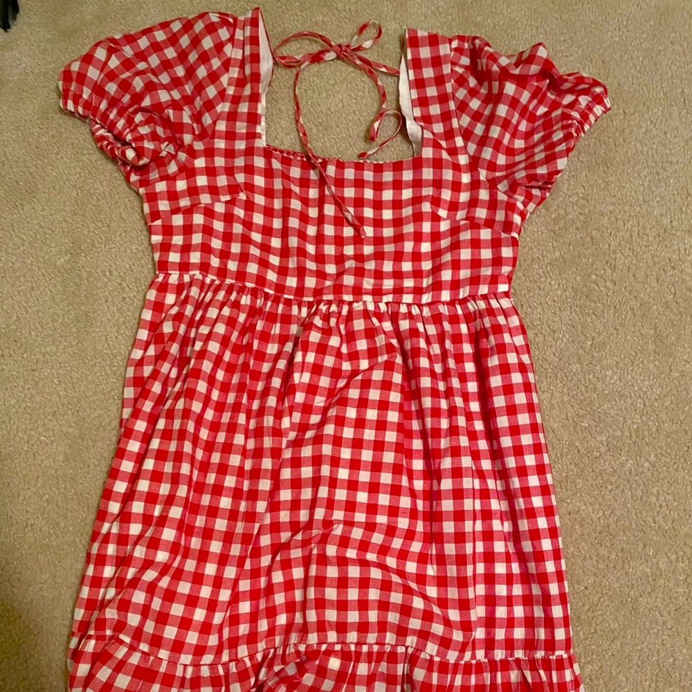 Graham pattern baby doll dress
